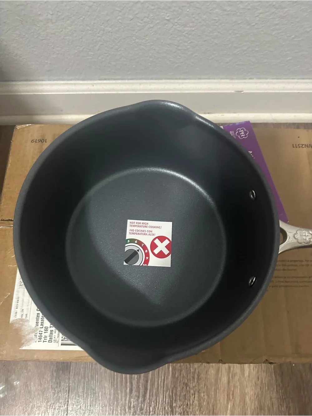 Princess House Stainless Steel Saucepan with Gray Lid